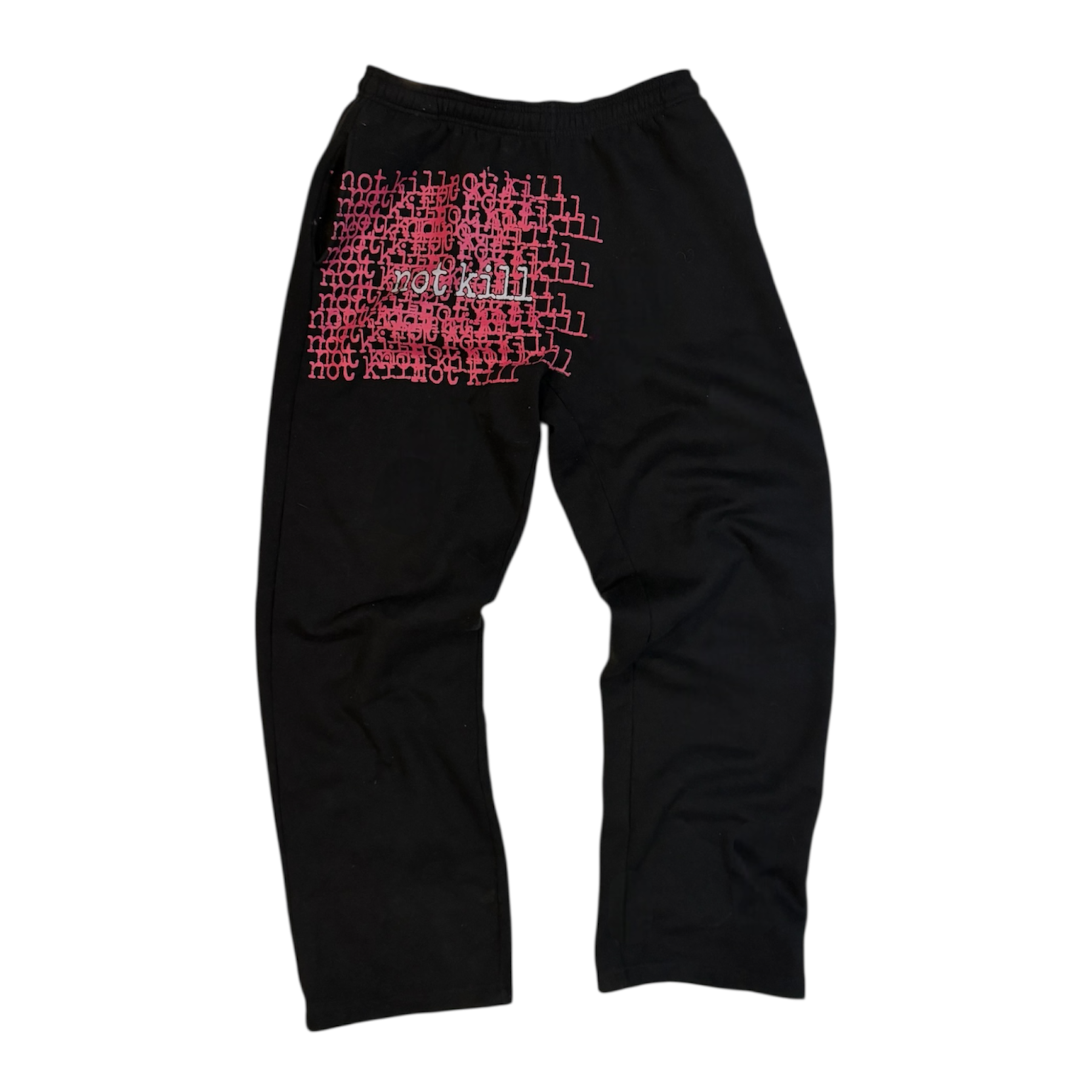 HEAVYWEIGHT NOTKILL V1 PINK SWEATPANTS (BLACK)